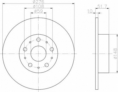 HELLA PAGID 8dd355106381 -  Тормозной диск